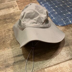 HAIRBRELLA SATIN LINED WATERPROOF SUN CAP W AJUSTABLE STRAP